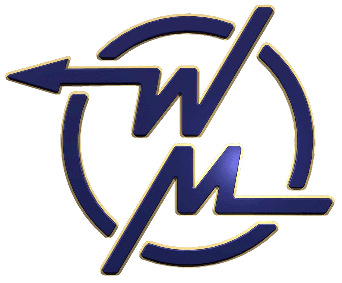 Mark w. Сшитый эмблема WM. Mark 'w' into World logo.